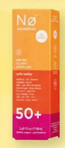 dm Nø Cosmetics Sonnenfluid Gesicht Glowy LSF 50+ safe today Angebot