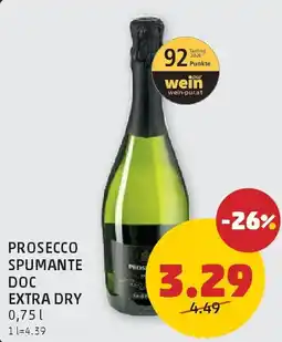 PENNY Prosecco spumante doc extra dry Angebot