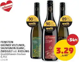 PENNY Feinstein grüner veltliner, sauvignon blanc, zweigelt od. riesling Angebot