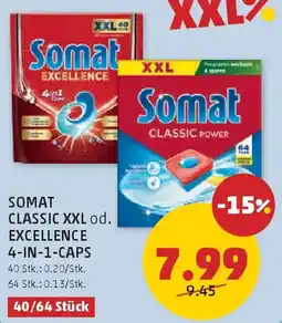 PENNY Somat classic xxl od. excellence 4-in-1-caps Angebot