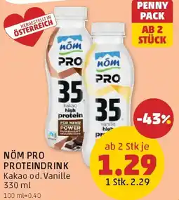 PENNY Nöm pro proteindrink Kakao od. Vanille Angebot