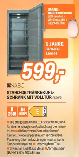 ETech Nabo stand-getränkekühl- schrank mit volltür fk2970 Angebot