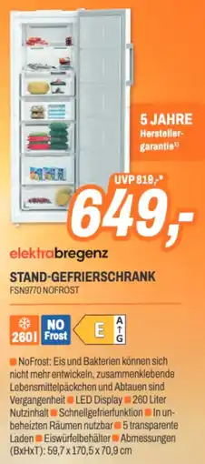 ETech Stand-gefrierschrank fsn9770 nofrost Angebot