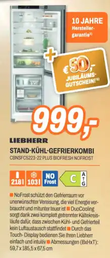 ETech Liebherr stand-kühl-gefrierkombi cbnsfc5223-22 plus biofresh nofrost Angebot
