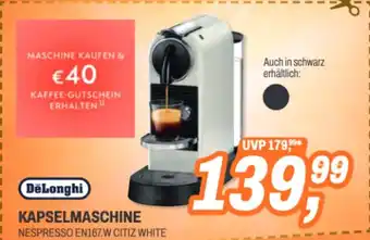 Kapselmaschine nespresso en167.w citiz white