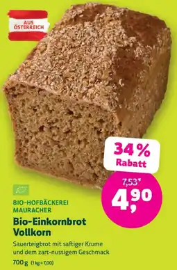 Denn's Biomarkt Bio-Einkornbrot Vollkorn Angebot