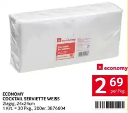Transgourmet Economy cocktail serviette weiss Angebot
