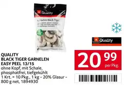 Transgourmet Quality black tiger garnelen easy peel 13/15 Angebot