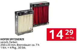 Transgourmet Hofer spitzkerze Angebot