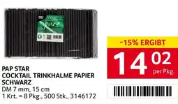Transgourmet Pap star cocktail trinkhalme papier schwarz Angebot