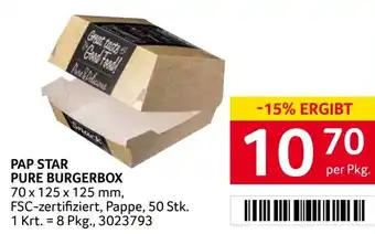 Transgourmet Pap star pure burgerbox Angebot