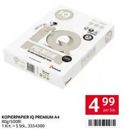 Transgourmet Kopierpapier iq premium a4 Angebot