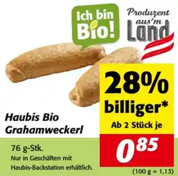 Nah&Frisch Haubis Bio Grahamweckerl Angebot