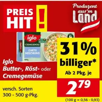 Nah&Frisch Iglo Butter-, Röst- oder Cremegemüse Angebot