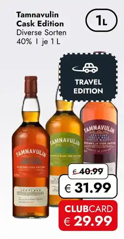 Travel FREE Tamnavulin cask edition diverse sorten 40% Angebot