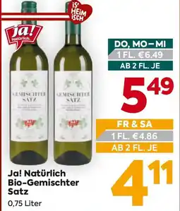 Billa Ja! Natürlich Bio-Gemischter Satz Angebot