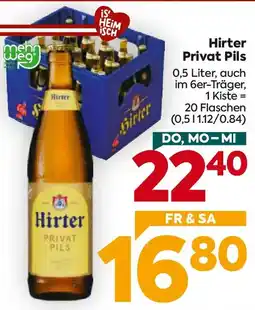 Billa Hirter Privat Pils Angebot