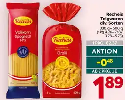 Billa Recheis Teigwaren Angebot