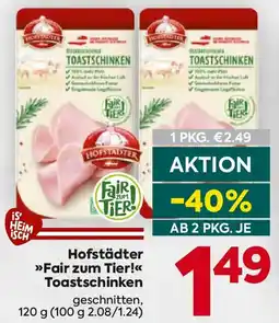 Billa Hofstädter Fair zum Tier! Toastschinken Angebot