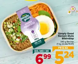 Billa Simply good korean style bibimbap Angebot