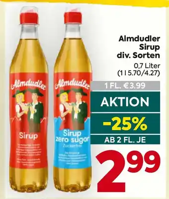 Billa Almdudler Sirup Angebot