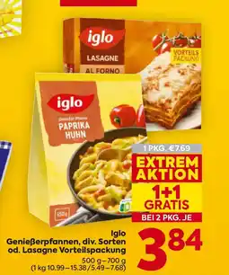 Billa Genießerpfannen, od. Lasagne Vorteilspackung Angebot