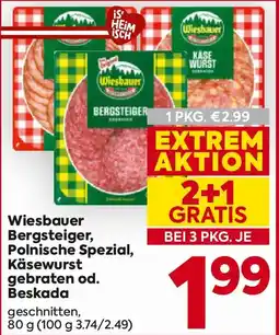 Billa Wiesbauer bergsteiger, polnische spezial, käsewurst gebraten od. beskada Angebot