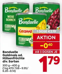 Billa Bonduelle Goldmais od. Hülsenfrüchte Angebot