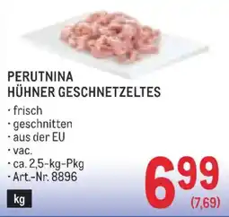 Metro Perutnina hühner geschnetzeltes Angebot