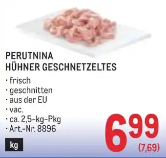 Perutnina hühner geschnetzeltes
