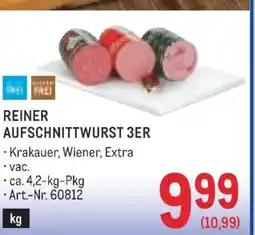 Metro Reiner aufschnittwurst 3er Angebot