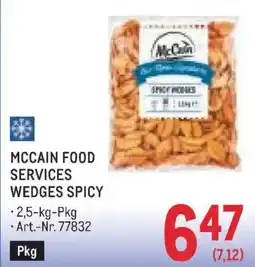 Metro Mccain food services wedges spicy Angebot
