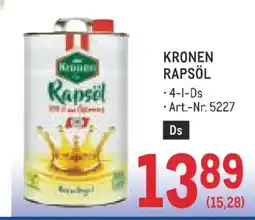 Metro Kronen rapsöl Angebot