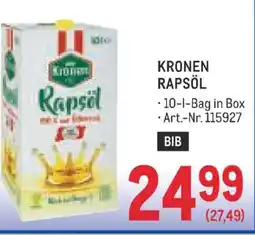 Metro Kronen rapsöl Angebot