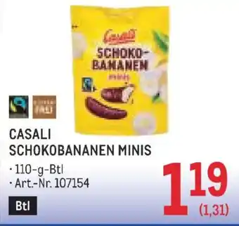 Metro Casali schokobananen minis Angebot