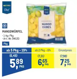 Metro Mangowürfel Angebot