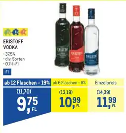 Metro Eristoff vodka Angebot