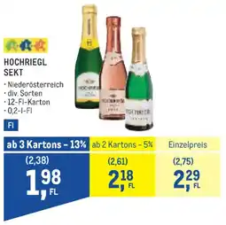 Metro Hochriegl sekt Angebot