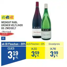 Metro Weingut rabl grüner veltliner od. zweigelt Angebot