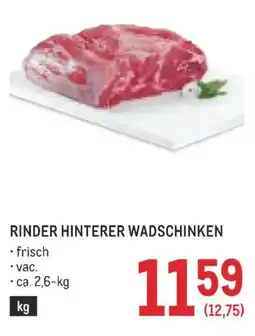 Metro Rinder hinterer wadschinken Angebot