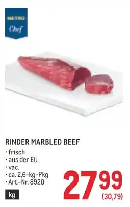 Metro Rinder marbled beef Angebot