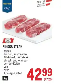 Metro Rinder steak Angebot