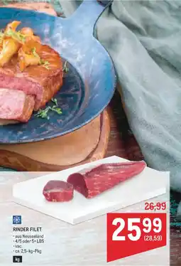 Metro Rinder filet Angebot