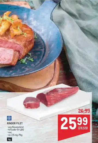 Metro Rinder filet Angebot