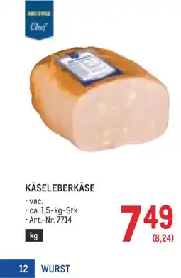 Metro Käseleberkäse Angebot
