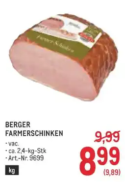 Metro Berger farmerschinken Angebot