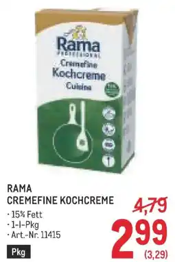Metro Rama cremefine kochcreme Angebot