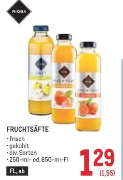 Metro Fruchtsäfte Angebot