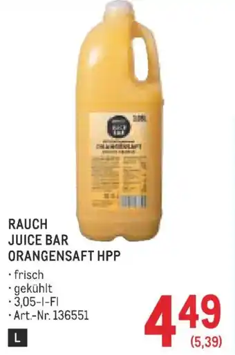 Metro Rauch juice bar orangensaft hpp Angebot