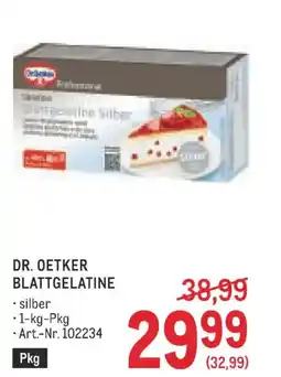 Metro Dr. oetker blattgelatine Angebot